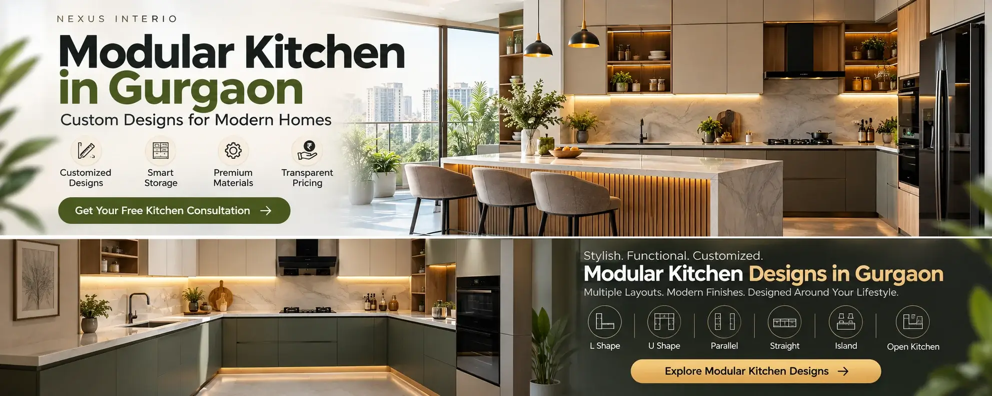 Modern Modular Kitchens in Gurgaon